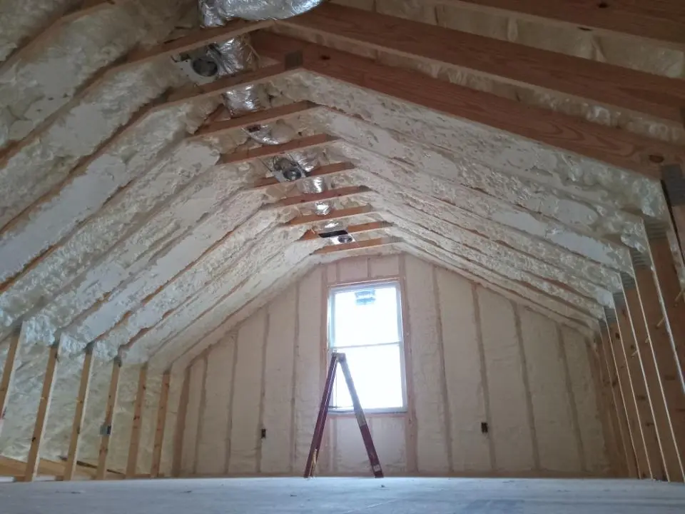 Spray foam roofing application for Crawl Space Insulation project in Stevens Point